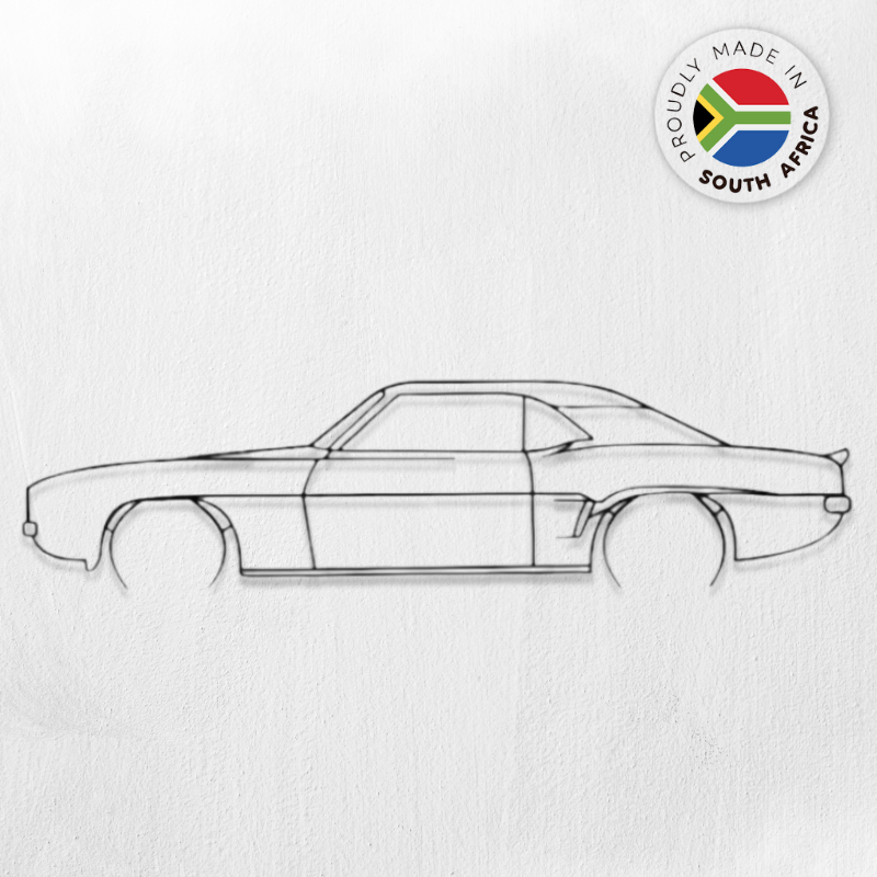 Chevrolet Camaro 1 Detailed Silhouette Metal Wall Art