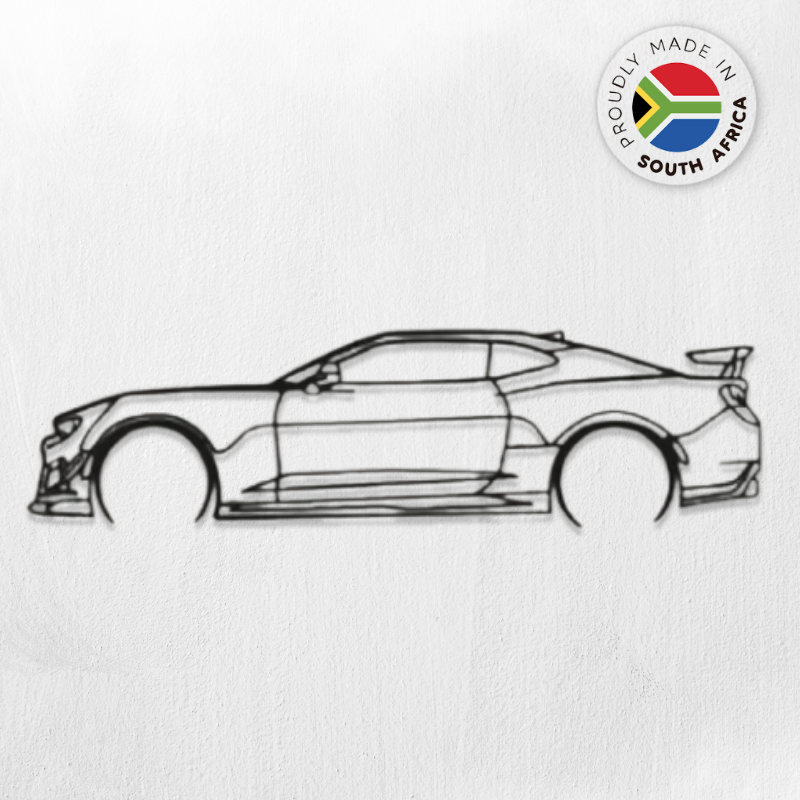 Camaro ZL1 Detailed Silhouette Metal Wall Art