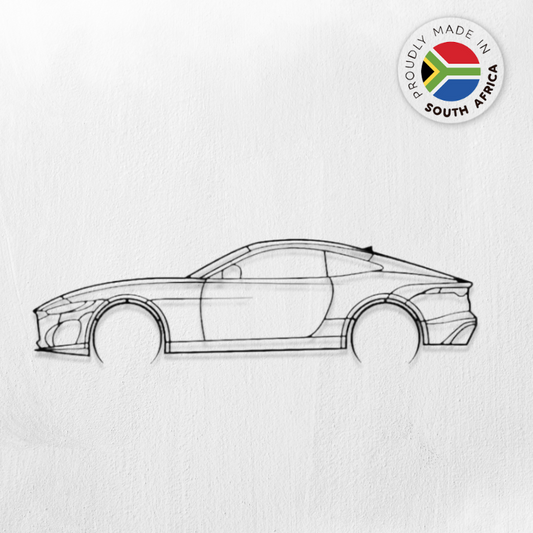 Jaguar F-Type Detailed Silhouette Metal Wall Art
