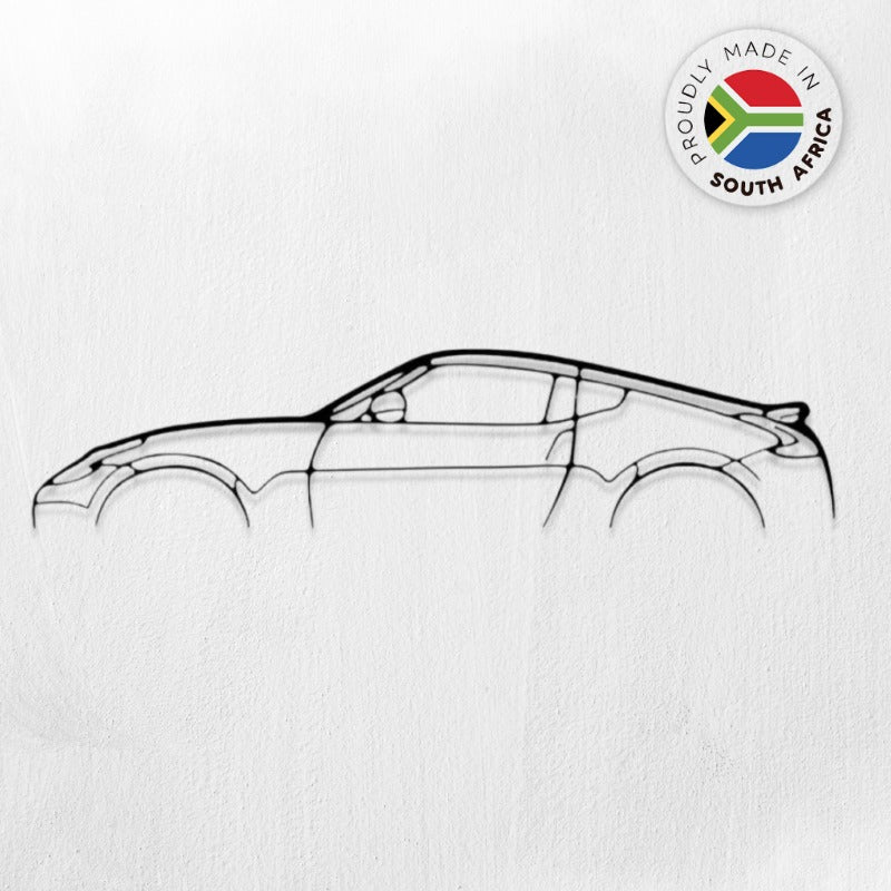 Nissan 370 Z Detailed Silhouette Metal Wall Art